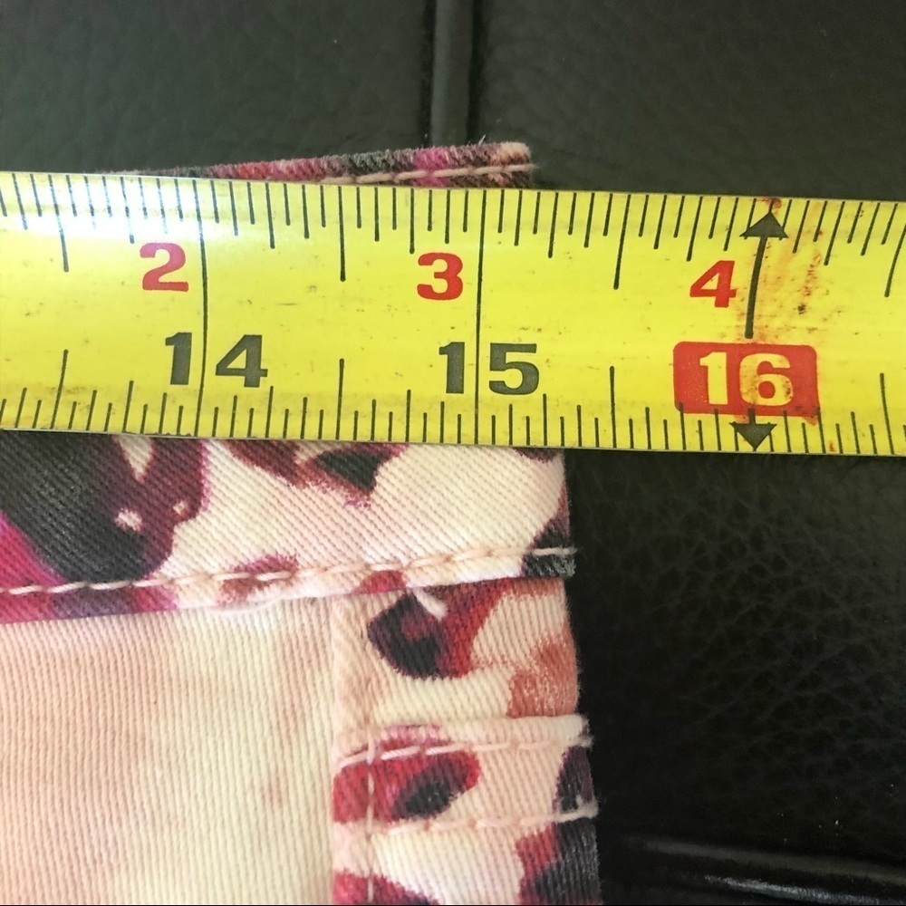 DKNY JEGGINGS/ pink burgundy floral/ just like pants/ Size 6 - Picture 12 of 13